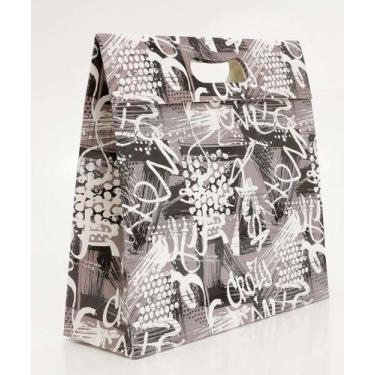 Imagem de Embalagem Presente Sacola Estampada Marisa-05121, UN, PRETO E BRANCO