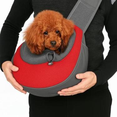 Imagem de Bolsa Transporte Cachorro Gato Mala De Ombro Passeio Canguru Pet Com B