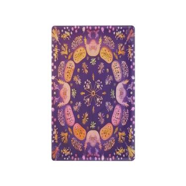 Imagem de Wassud Placa de cobertura de interruptor de luz mandala roxa, 1 capa de tomada em branco, placa de parede, decoração de casa, sala de estar, quarto, decoração