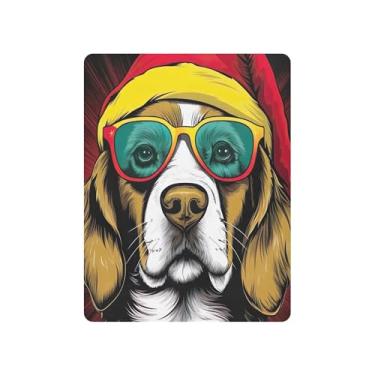 Imagem de xigua Lençóis de berço de cachorro com chapéu de Natal para meninas e meninos, lençol macio e respirável adequado para berço padrão e cama infantil 68,5 x 99 cm