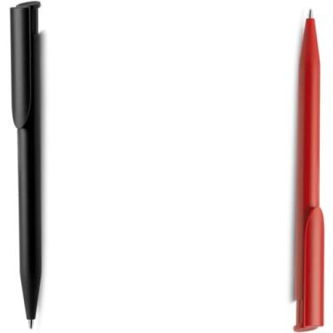 Imagem de Caneta Esferográfica Retrátil com Touch Screen, Azul, Plástico, Ponta Fina 0.7mm, Grip Emborrachado, Design Moderno, Escrita em Papel, 14.5cm (Preto e Vermelho)