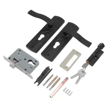 Imagem de HEEPDD Fechadura da Maçaneta da Porta, Conjunto de Fechadura Com Alavanca de Porta Com Rolamento Silencioso para Maçaneta do Quarto de Casa, Aço Manganês Com Chaves, Reforma Casa