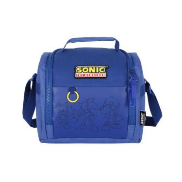 Imagem de Lancheira Sonic Térmica Transversal Meninos Escolar Juvenil, Azul
