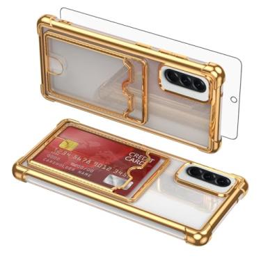 Imagem de Asuwish Capa de celular para celular Samsung Galaxy A56 5G com protetor de tela de vidro temperado e resistente à prova de choque híbrido suporte de cartão rígido acessórios A 56 56A LTE feminino