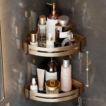 Imagem de Toalheiros de parede de alumínio para banheiro, chuveiro titular do quarto, barra de toalha, cabide(Kit 2 triângulo)