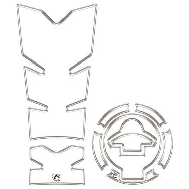 Imagem de Kit Protetor De Tanque E Bocal Resinado 3d Yamaha Fazer Fz25 2025-2026 Transparente Transparente