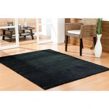 Imagem de Tapete Sala Escritório 1,00 X 1,50m Macio Antiderente Preto