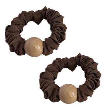 Imagem de Pérolas Faixa de cabelo de alta elasticidade simples elegante bonito acessórios de cabelo femininos cabeças corda laço de cabelo elásticos acessórios de cabelo simples alta cabeça elástica corda