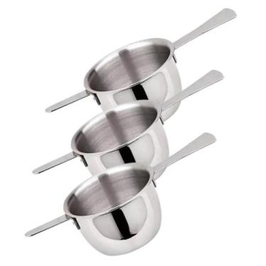 Imagem de Kit 3 Copo Dosador Medidor Inox Drinks Gin Bar Bartende Inox 50ml - CL