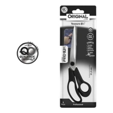 Imagem de Tesoura Inox Multiuso Premium Corte Reto 8`` 21,3cm Jjb