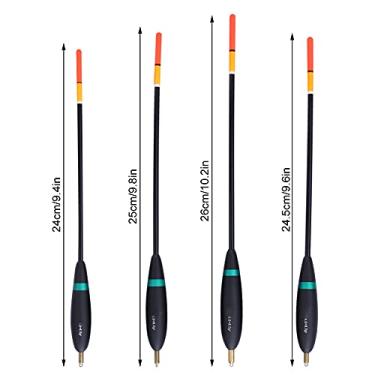 Imagem de KIMISS 4 PCS Balsa Madeira Pesca Flutuadores Com Cabeça de Cobre - Bobbers de Bóia Deslizante Ajustável para Melhor Detecção de Mordida e Controle de Profundidade de Pesca