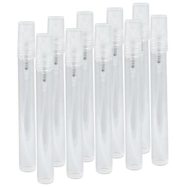 Imagem de Kemcatui Mini frasco spray de 10 ml, pacote com 10 mini frascos de amostra de perfume recarregáveis, atomizador de viagem de névoa fina para óleos de fragrância e perfume, pequenos recipientes de