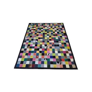 Imagem de Tapete De Couro Natural Premium Placas 10x10cm (Colorido)