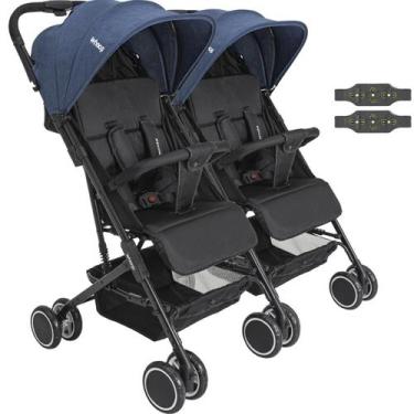 Imagem de Carrinho Kiddo para Gemeos Duplo Mascote Marinho