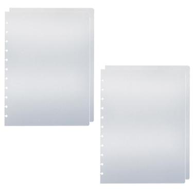 Imagem de ITSYHPRO 2 conjuntos de capas de disco à prova d'água para caderno, capa planejadora de disco de letras compatível com Circa Arc TUL e Happy Planner (letra, Clear2 conjuntos)