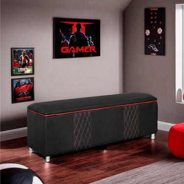 Imagem de Baú Organizador Fighter Para Quarto Gamer 140cm Corino