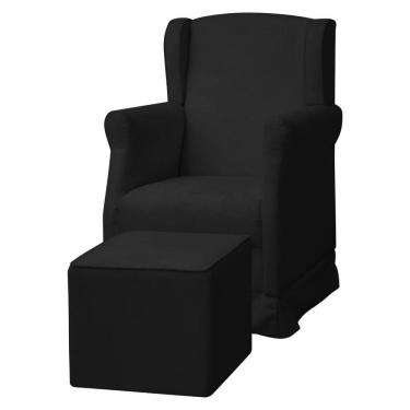 Imagem de Poltrona De Amamentação Com Balanço e Puff Doçura Bouclê