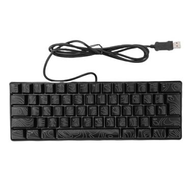 Imagem de Zopsc Teclado Mecânico para Jogos, 61 Teclas, Ergonômico, Ultra Fino, Compacto, Rgb, Retroiluminado, Teclado Mecânico para Jogos, para Pc, Laptop, Desktop (Preta)
