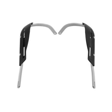 Imagem de Generic Protetores de Mão Universais para Motocicletas Proteção Superior Resistente a Impactos para Guidões Maiores que 14 Mm para Motos e Veículos Offroad (Preto (alça de alumínio prateado))