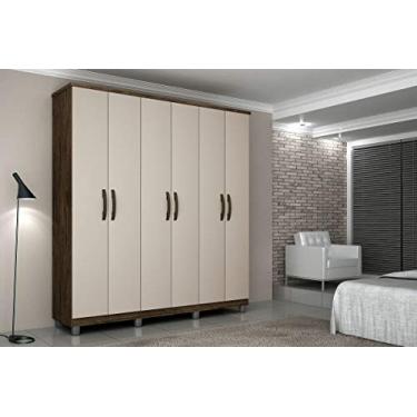 Imagem de Roupeiro 6 Pts Atenas Imbuia/Off White - CHF Móveis