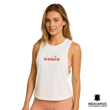 Imagem de Regata Diadora Logo Linear Feminina - Branco P-Feminino