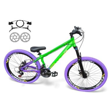 Imagem de Bicicleta Aro 26 Vikingx Tuff X44 Alumínio 21v Freeride Rodas Vmaxx Freio Hidráulico Pneu Flame-Unissex