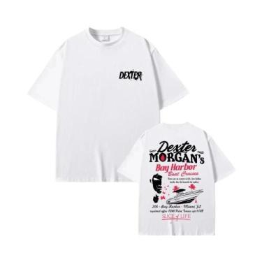 Imagem de Camisetas Unissex Oversized Vintage De Algodão Com Manga Curta E Estam