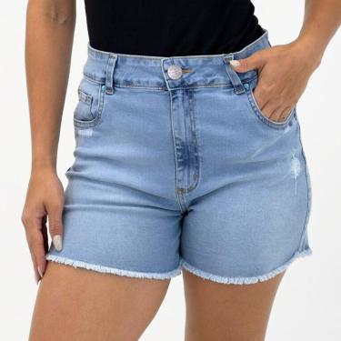 Imagem de Shorts Tanise Jeans Curto Destroyed Feminino-Feminino