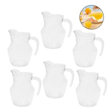 Imagem de Kit 6 Jarras Retro Vintage 500ml Suco Água Plástico - FRIGOPRO