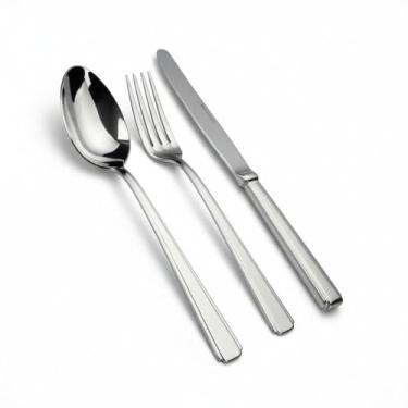 Imagem de Faqueiro Classico Moderno em aco inox 130 pecas 18/10 3,5mm espessura-INOX - Fracalanza- Full Fit