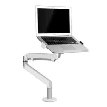 Imagem de BEGWVDJTP Suporte de braço pneumático para laptop, monitor de mesa de escritório, suporte de suporte gratuito Hover oz-1s (prata)