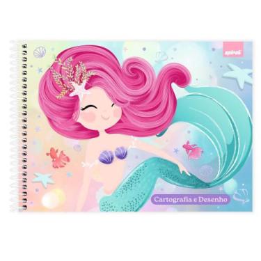 Imagem de Caderno de Cartografia Desenho Capa Dura 80 Folhas Sereia - Spiral