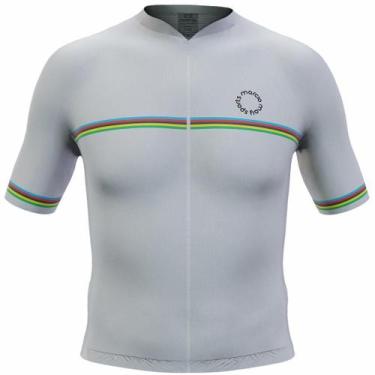 Imagem de Camisa Ciclismo Masculina New Sport Marcio May Campeão Mundial Branca,