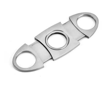 Imagem de JDIME Cortador de charutos de aço inoxidável cortador clássico de metal guilhotina tesoura de charuto presente perfurador faca de corte acessório de charuto