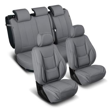 Imagem de Coverland Conjunto completo de capas de assento de carro SUV personalizadas para [Toyota RAV4, RAV4 híbrido 2016-2025] - Capa protetora de assento de carro de couro resistente à água com forma de