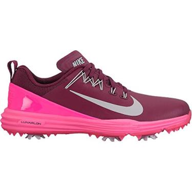 Imagem de Nike Tênis de golfe feminino, Bordeaux/prata metálico/rosa hiperativo, 36