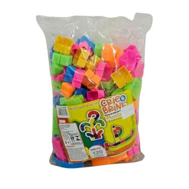 Imagem de Crie & Brink Monta Monta Kit de 120 Peças Blocos de Montar