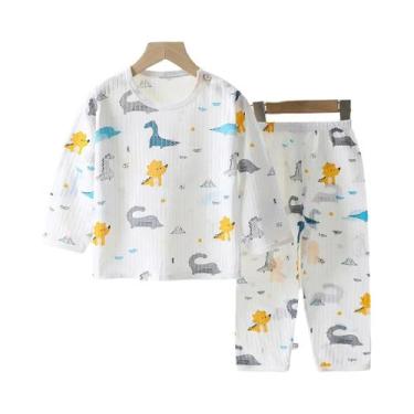 Imagem de Conjunto De Pijamas De Algodão Com Estampa De Desenho Animado Para Beb