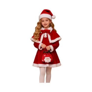 Imagem de Conjunto De Fantasia Clássica Vermelha De Natal Para Meninas, Vestido 