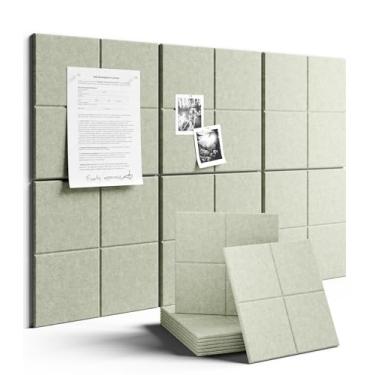 Imagem de Fluxynara Quadro de avisos grande de feltro 91 cm x 61 cm Alternativo para quadro de cortiça - Pacote com 6 com 40 abas adesivas removíveis seguras, quadros de cortiça para paredes, quadro de cortiça