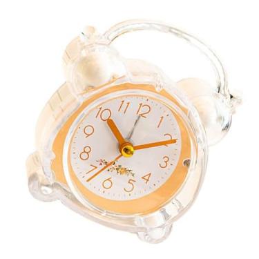 Imagem de Acouto Despertador Infantil de Desenho Animado, Design Silencioso de Campainha Dupla Com Números Grandes, Configuração Fácil para Mesa de Quarto Em Laranja (Laranja)