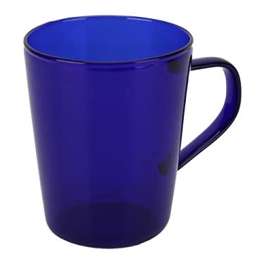 Imagem de Generic Caneca de Vidro Resistente Ao Calor de 380ml para Cafeterias de Hotéis de Cozinhas, Copo de Leite Fácil de Limpar para Bebidas Quentes e Frias (Azul)