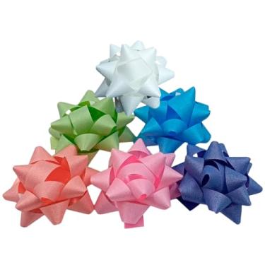 Imagem de 36 peças de laço de embrulho de presente de 8,89 cm brilhante arco de estrela autoadesivo para casamento, embalagem de cesta, decorações de festa, Natal, aniversários, feriados etc. (Blingbling, 9 cm)