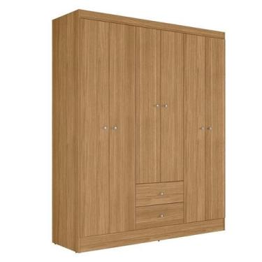 Imagem de Guarda Roupa Casal Versa 6 Portas Freijó Fosco - Kits Paraná