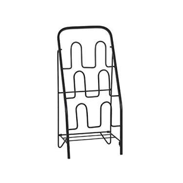 Imagem de organizador de sapatos porta banheiro independente sapateira casa multifuncional sapateira 3 andares metal sapato rack adequado para sapatos planos e chinelos armário de sapatos (cor: preto)