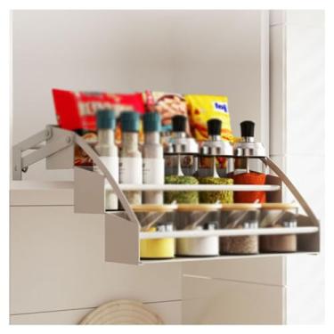 Imagem de ZDJZMGZ Prateleiras de puxar de 3 camadas, prateleiras de puxar para armário de cozinha, placa de economia de espaço para armário superior de eletrodomésticos, suporte de carga 20 kg (400 x 290 x 210