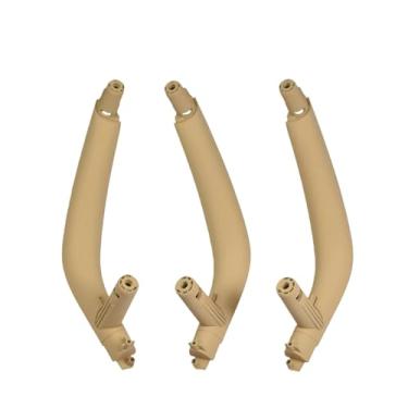 Imagem de Compatível com BMW X5 X6 F15 F16 2014 2015 2016 2017 2018 Esquerda Direita 3 unidades/conjunto Maçaneta interna das portas do carro Puxar guarnição da tampa Preto(Beige-LHD)