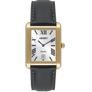 Imagem de Relógio Orient Masculino Dourado Quadrado Couro Saphire Ggsc1002 B3px