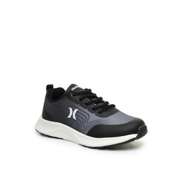 Imagem de Hurley Tênis infantil listrado – Tênis de corrida leve para meninos e meninas com cabedal respirável, palmilha acolchoada e sola de tração durável – Tênis esportivo diário para escola, esportes e