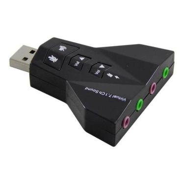 Imagem de Placa De Som Audio Usb Externa 7.1 Adaptador 3D Pc-Notebook